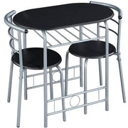 Modern Round Dining Table Set for 2 Dining Chairs by Yaheetech