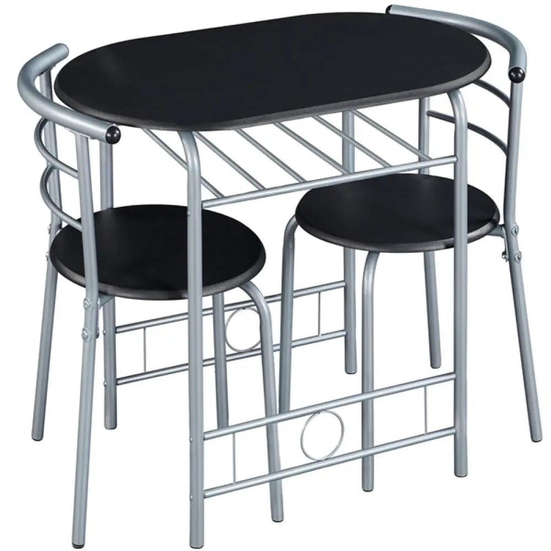 Modern Round Dining Table Set for 2 Dining Chairs by Yaheetech