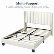 135 cm W x 190 cm L Bed Frame With Base by Yaheetech