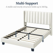Yaheetech 135 cm W x 190 cm L Bed Frame With Base 135 cm W x 190 cm L Bed Frame With Base