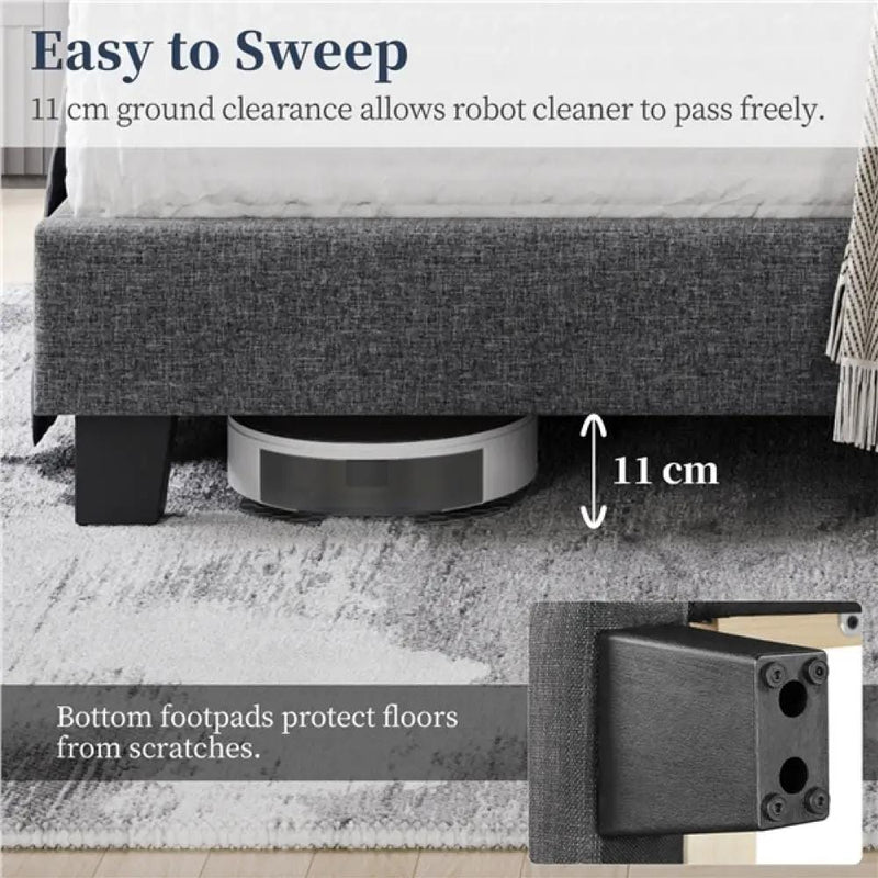 Yaheetech Queen Size Upholstered Bed Frame Queen Size Upholstered Bed Frame