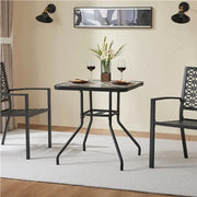 Outdoor Coffee Table Patio Square Bistro Table by Yaheetech