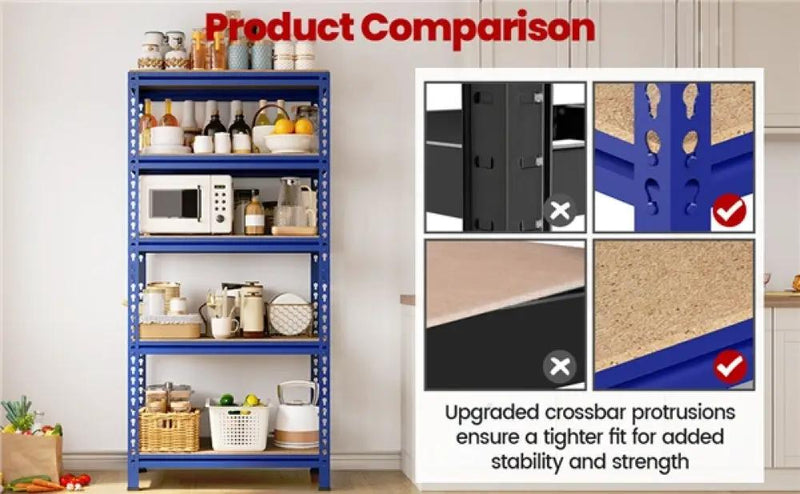 5-Tier Utility Shelves Adjustable Metal Shelving Units by Yaheetech