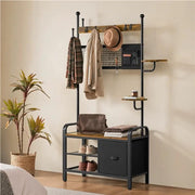 Hall Tree with Cat House Coat Rack Shoe Rack by Yaheetech