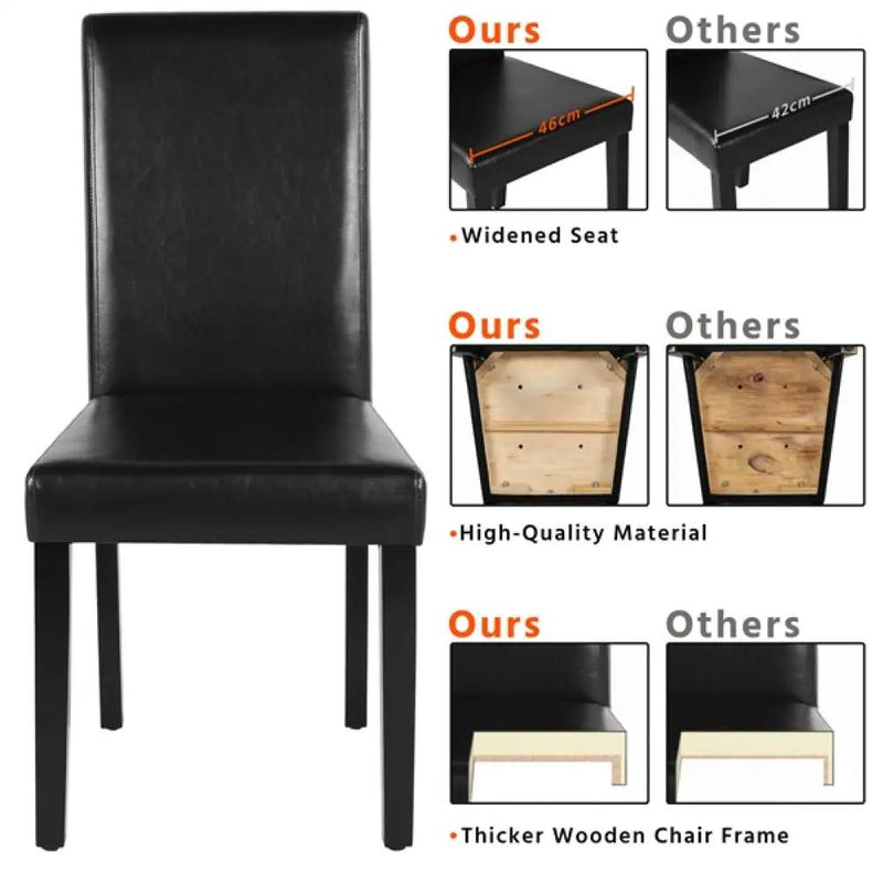 6pcs Faux Leather Dining Chair by Yaheetech