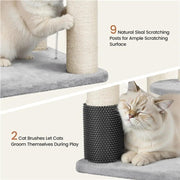 Multilevel Heavy-Duty Cat Tree with Thick Scratching Posts by Yaheetech