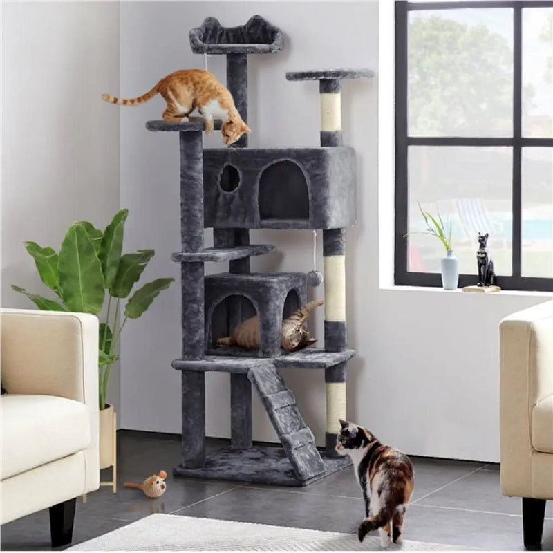 158cm 158cm Tall Cat Tree Condo Kitten Tree Tower by Yaheetech