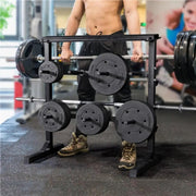 3 Tier Dumbbell Barbell Rack Weight Plate/Bar Storage Holder by Yaheetech