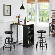 Vintage Industrial Bar Stool Rustic Swivel Bar Stool by Yaheetech