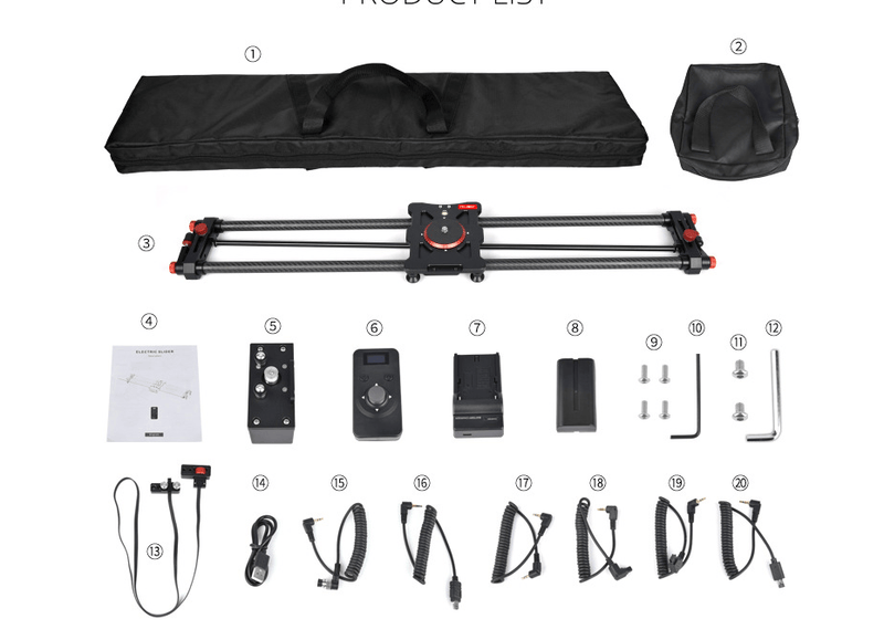 Action Outdoors Limited 80CM Carbon Fiber Electric Camera Slider HS331 80CM Carbon Fiber Electric Camera Slider HS331