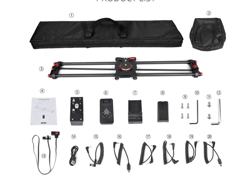 Action Outdoors Limited 80CM Carbon Fiber Electric Camera Slider HS331 80CM Carbon Fiber Electric Camera Slider HS331