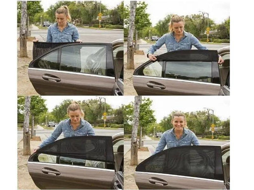 4pcs/set Car Front & Rear Side Window Sun Shade Cover Visor Mesh Shield Sunshade by dealonline.co.nz