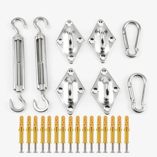 Outdoor Shade Sail Hardware Kit for Rectangle Sun Shade Sails Mounting Accessory by dealonline.co.nz