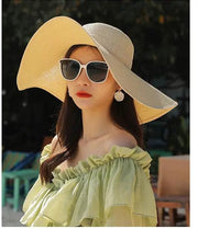BEIGE - Women Lady Sun Straw Hat Wide Large Brim Floppy Derby Summer Beach Cap by dealonline.co.nz