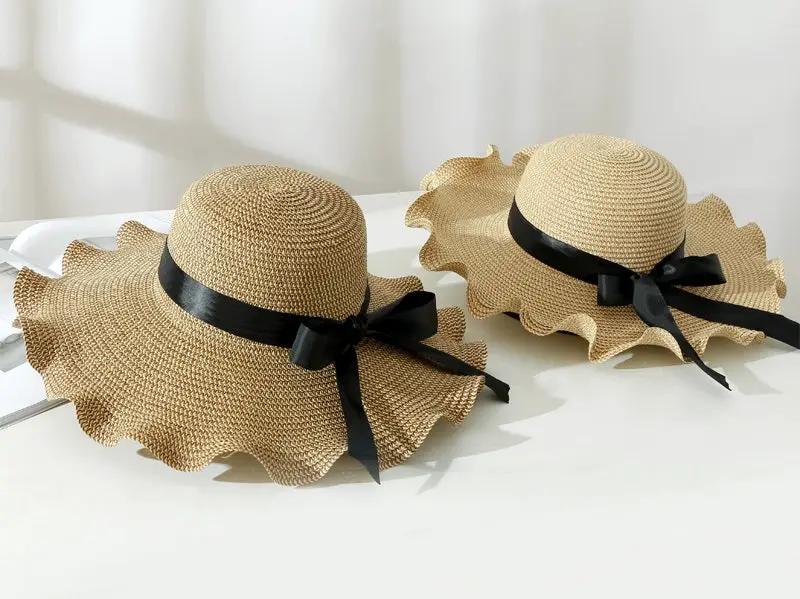 Light Brown - Women Lady Sun Straw Hat Wide Brim Floppy Derby Summer Beach Cap by dealonline.co.nz