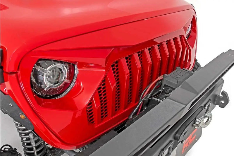 Replacement Grille Angry Eyes Jeep Gladiator JT/Wrangler JL 4WD (18-25)Black by Magwarehouse.com
