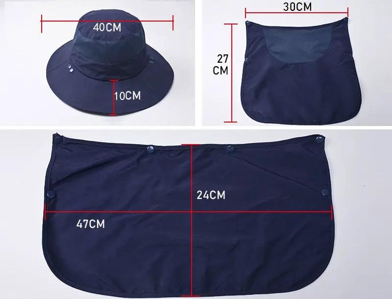 Sun Hat Wide Brim Bucket Outdoor Fishing Hiking Cap UV Protection by dealonline.co.nz