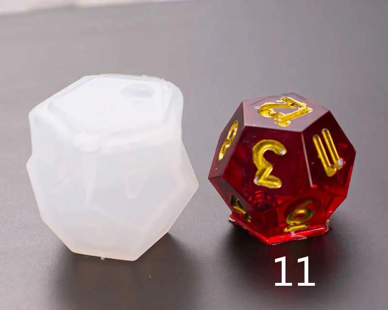 Dice Silicone Resin Casting Moulds Multiple Shapes Polyhedral Dice Moulds for Resin Lovers Table Games DIY Making by Resin Art NZ