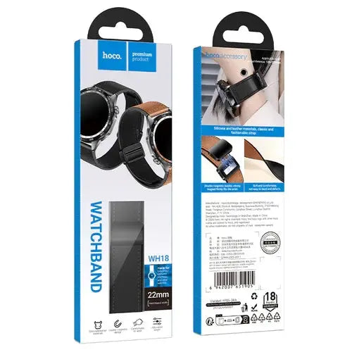 BroDeals Watches Universal Leather Watch Strap with Magnetic Buckle Universal Leather Watch Strap with Magnetic Buckle