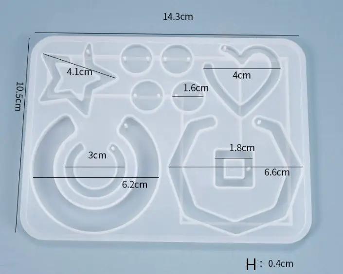 DIY Silicone Resin Moulds Earrings Pendant Epoxy Casting Moulds - 14 by Resin Art NZ