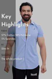 Aero Shirt Sky Blue by Fuaark Nz