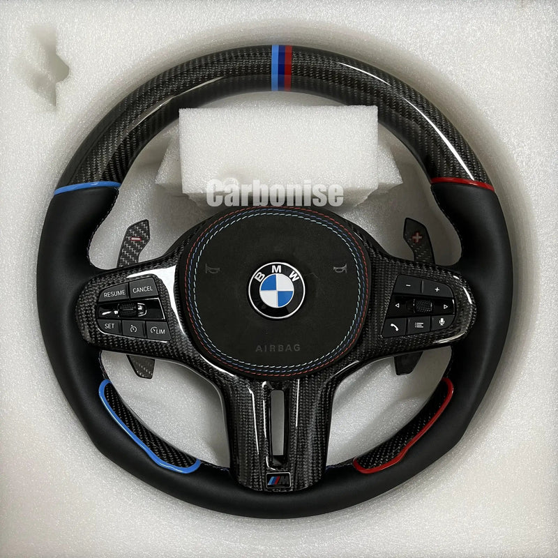 BMW Steering Wheel (Carbon Fiber+Smooth Leather) #14 by CARBONISE