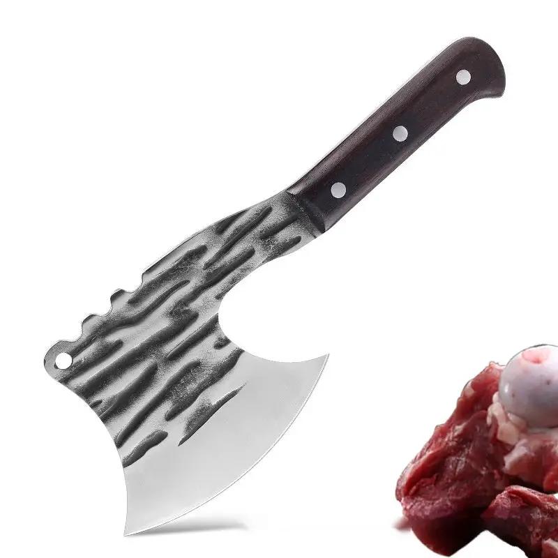 Household Multifunctional Hand-forged Bone Chopping Knife Striped Axe 4Cr13 Steel by China Dropship