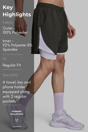 2 in 1 Mesh Shorts Olive by Fuaark Nz
