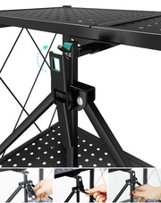Folding Shelving Rack Black 5-Tier by salelink.co.nz