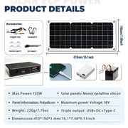 150W Solar Panel Kit with LCD Controller by Habicare
