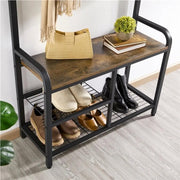 72” H Multifunctional Hall Tree with Bench &amp; Shoe Storage by Yaheetech