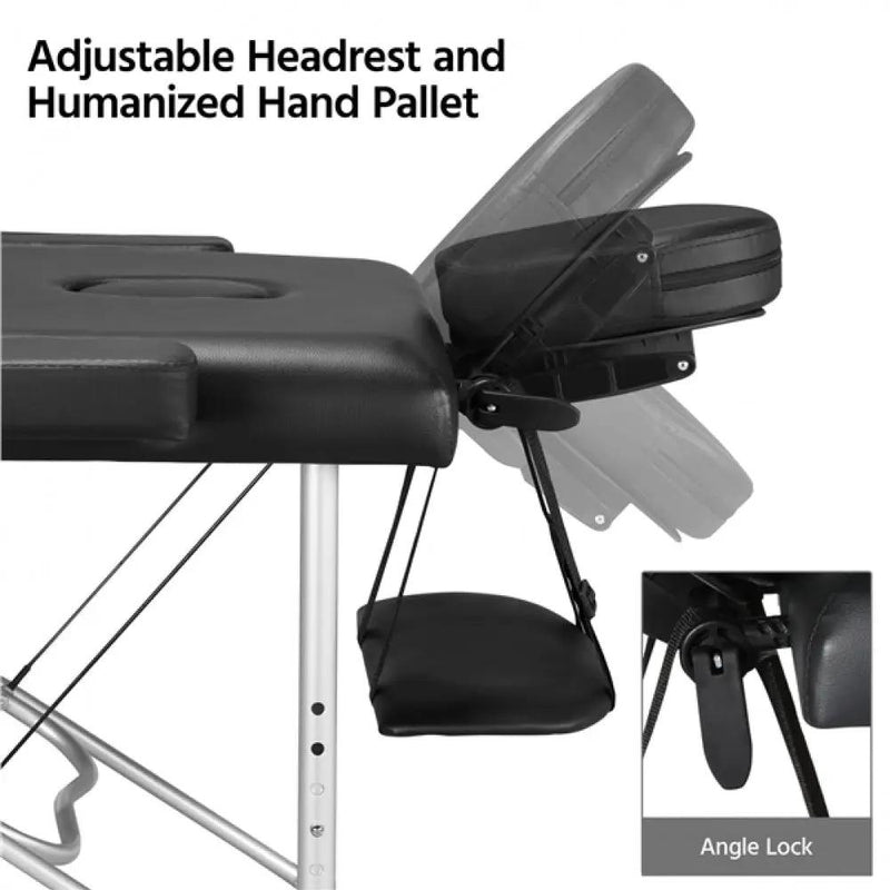 Adjustable Massage Bed Folding Salon Bed Massage Couch by Yaheetech