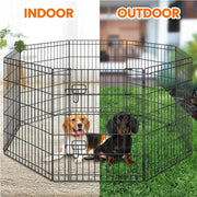 Foldable Metal Dog Exercise Pen Dog Pen by Yaheetech
