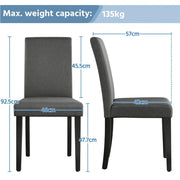 4pcs Parson Dining Chairs Fabric Upholstered Urban Style by Yaheetech