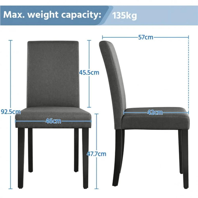 4pcs Parson Dining Chairs Fabric Upholstered Urban Style by Yaheetech