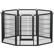 8 Panels Dog Playpen 100cm Tall Dog Pen Dog Fence by Yaheetech