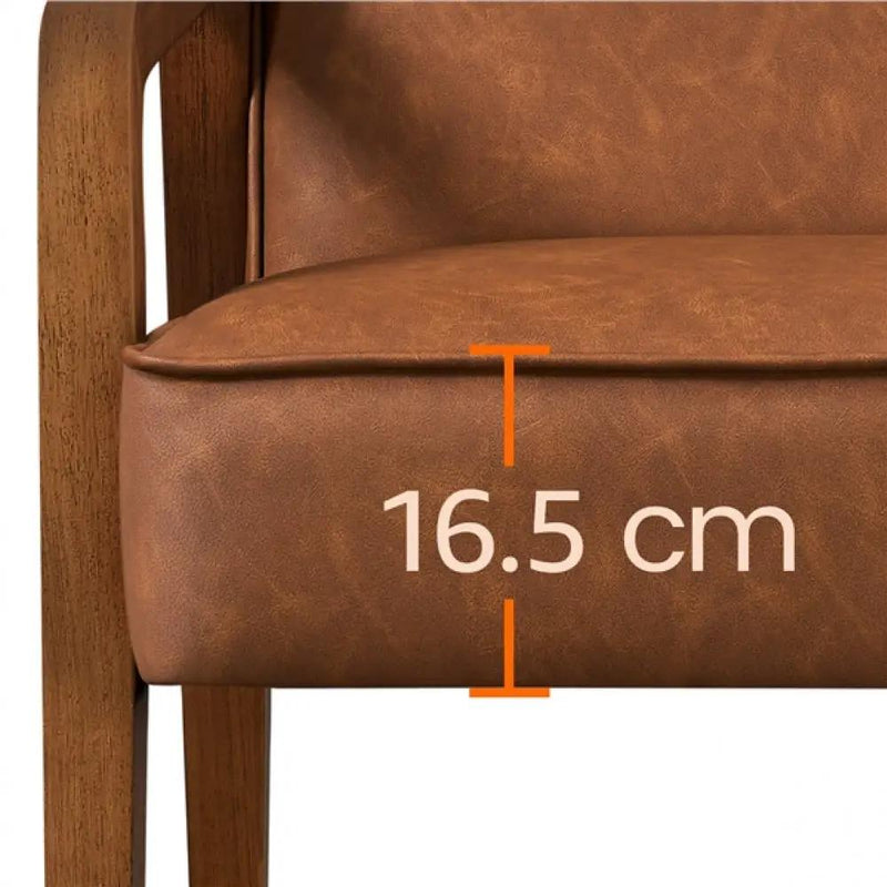 Mid-Century Modern Upholstered Lounge Chair Accent Armchair by Yaheetech