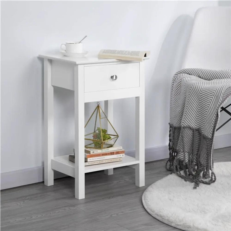Bedside End Table Storage Cabinet Night Stand with Drawer by Yaheetech
