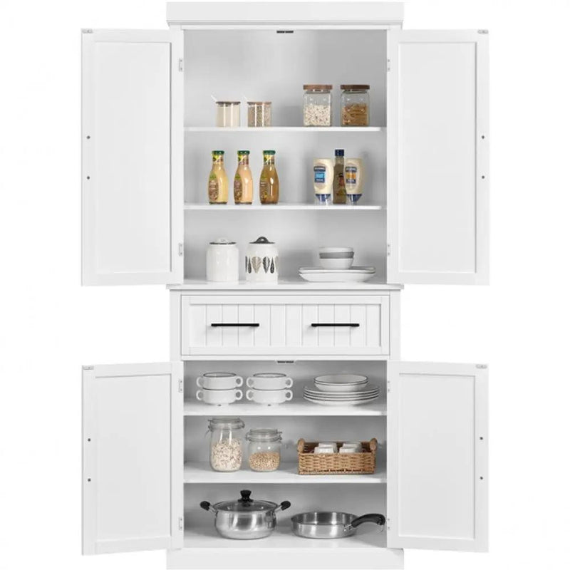 Tall Pantry Cupboard Kitchen Pantry Cabinet Freestanding Storage Cabinet by Yaheetech