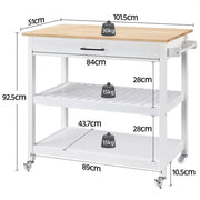 Kitchen Island Cart on Wheels 40’’ W Minimalist Kitchen Cart by Yaheetech