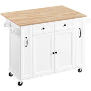 Kitchen Trolley with Drop-Leaf Breakfast Bar by Yaheetech