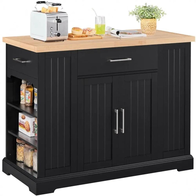 Rolling Kitchen Island Kitchen Trolley by Yaheetech