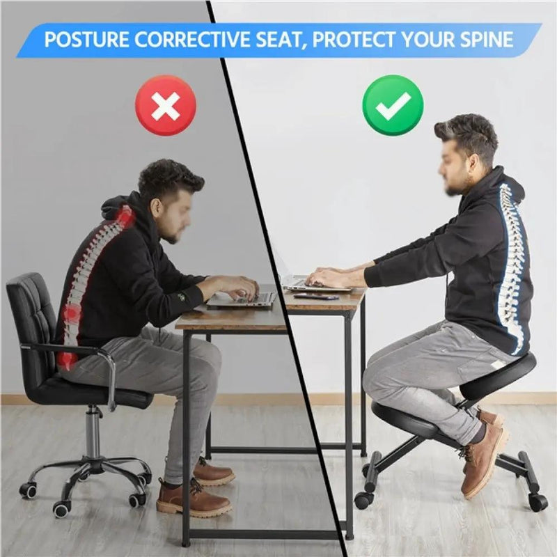 Ergonomic Kneeling Chair Adjustable Knee Stool for Home Office by Yaheetech