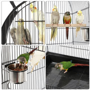 Open Top Metal Bird Cage Rolling Parrot Cage by Yaheetech