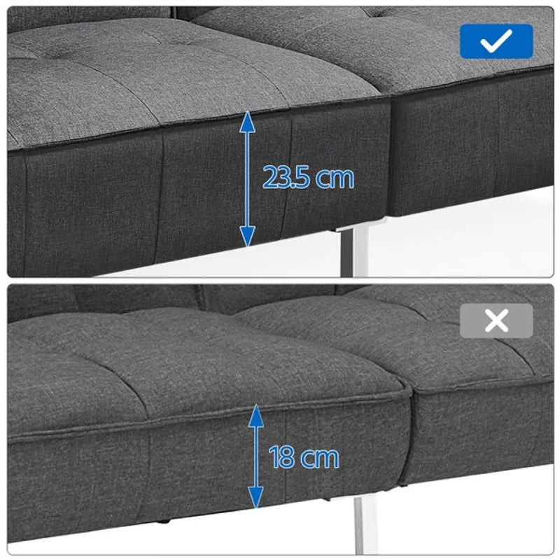 Extra Large Sofa Convertible Futon Sofa Bed by Yaheetech