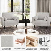 Yaheetech Tufted Oversized Armchair Comfy Fabric Accent Chair Single Sofa Tufted Oversized Armchair Comfy Fabric Accent Chair Single Sofa