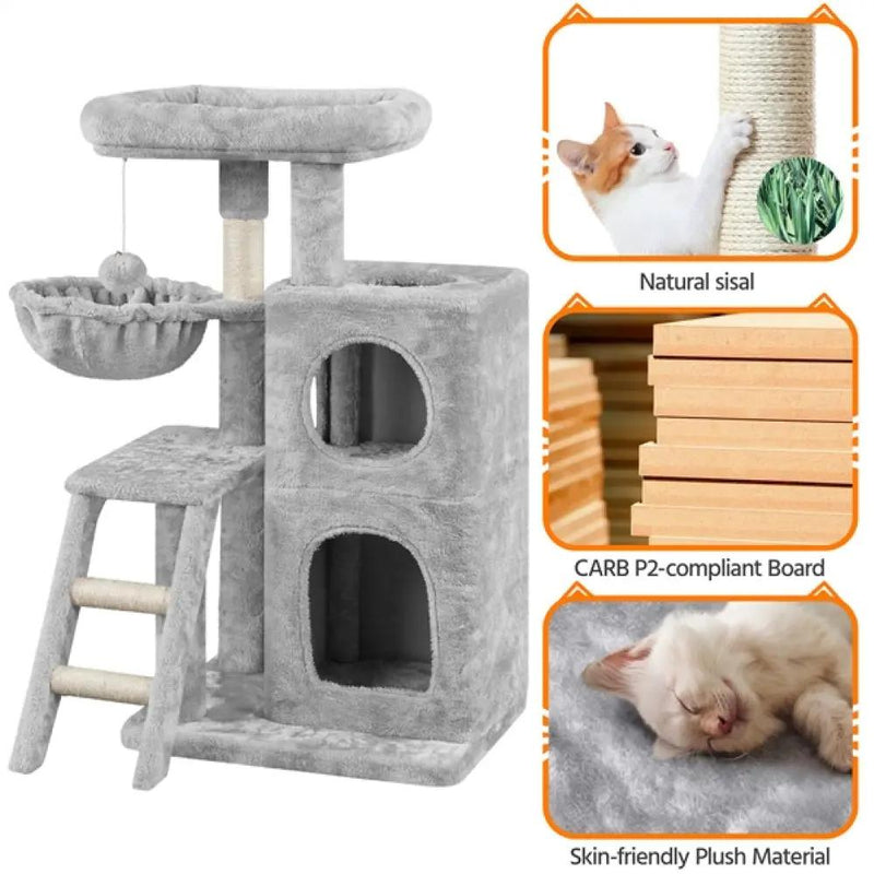 Cat Tree Cat Tower Scratching Pole by Yaheetech