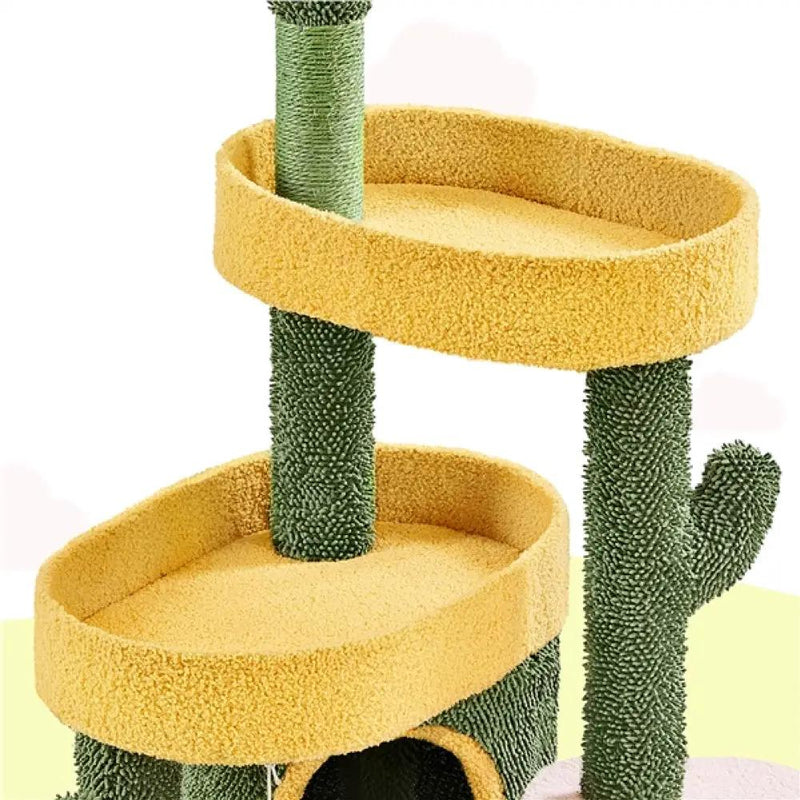 Oasis-Themed Cat Tree Cat Tower by Yaheetech