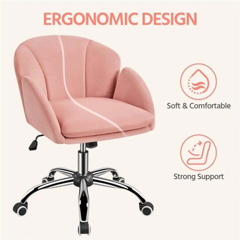 Cute Desk Chair for Home Office Makeup Vanity Chair by Yaheetech