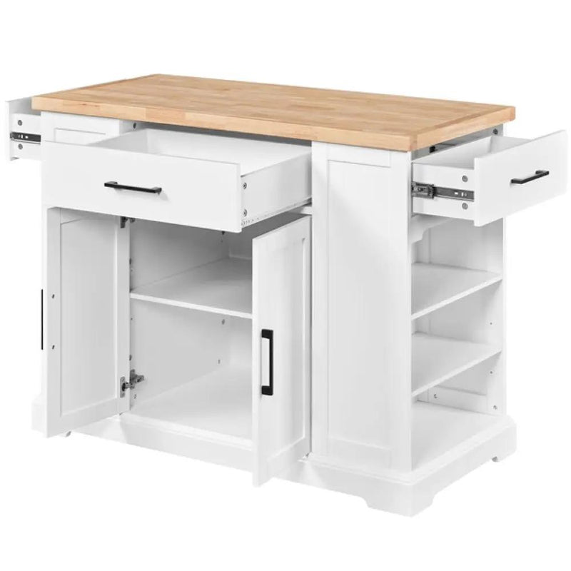 Rolling Kitchen Island Trolley Modern Storage Cabinet by Yaheetech